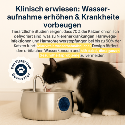 Miauvital Edelstahl Trinkbrunnen